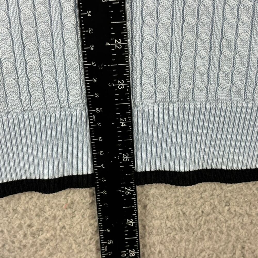 Misook Cardigan XL Santana Knit Blazer Minimalist Lightweight Office Career Blue - Picture 7 of 9